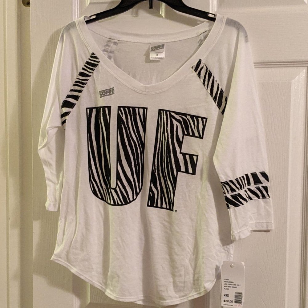 White & Zebra UF Soffe Shirt M 1/2 sleeve